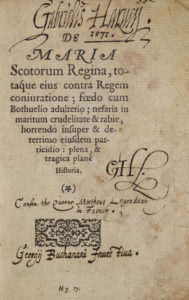 George Buchanan, De Maria Scotorum Regina, title page