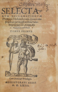 Philip Melanchthon, Selectarum declamationum (Strasbourg, 1564-67) title page