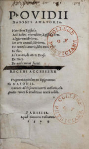 Ovid, Ars Amatoria (1529) title page